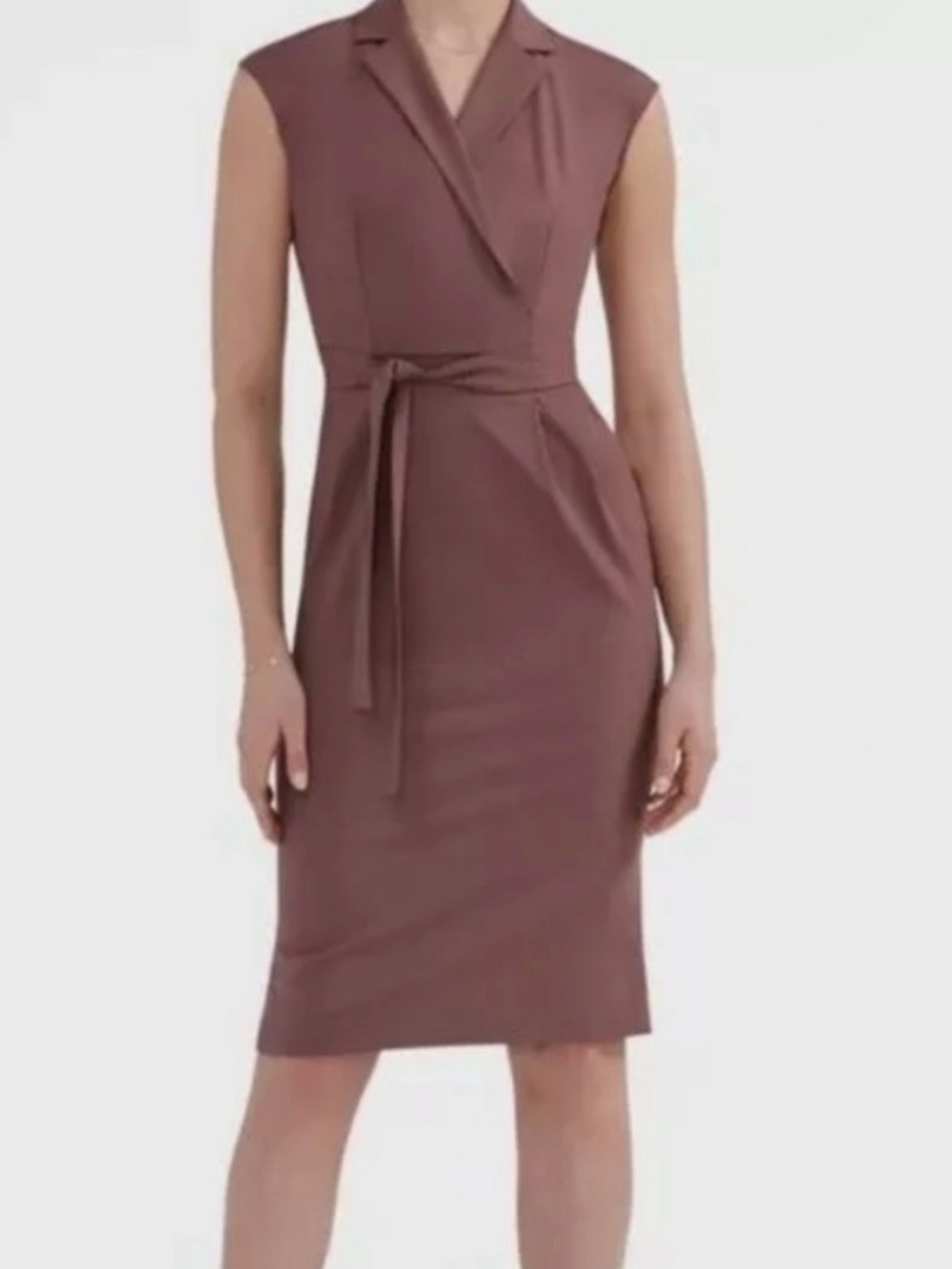 MM. LaFleur Wrap-Front Dress in Mauve